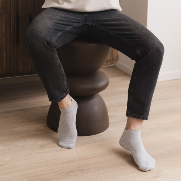 Stopki bawełniane melanż szare