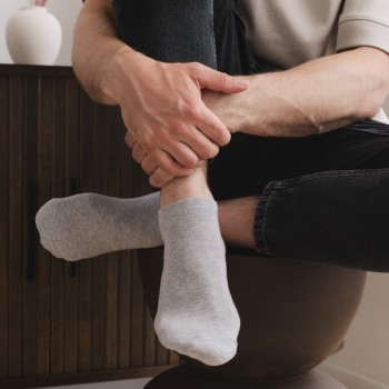 Stopki bawełniane melanż szare