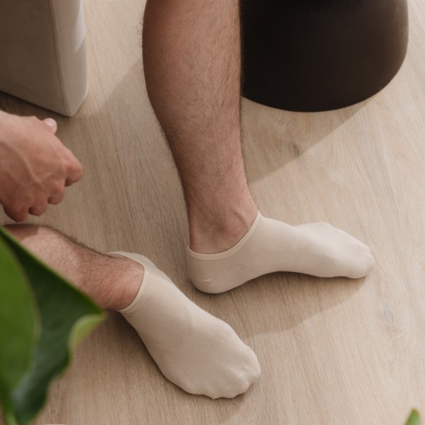 Stopki bawełniane beżowe