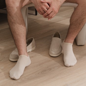 Stopki bawełniane beżowe