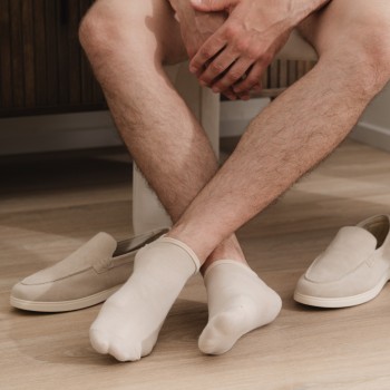 Stopki bawełniane beżowe