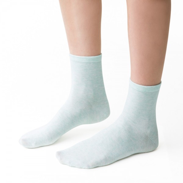 Skarpetki bawełniane melanż jasnozielone