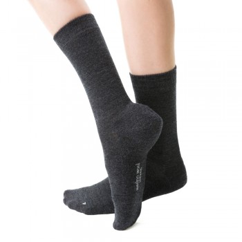 Skarpetki półfrotte merino wool grafitowe