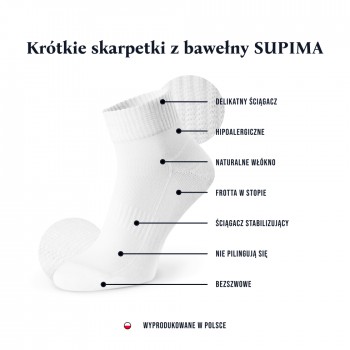 Skarpetki krótkie półfrotte SUPIMA ®