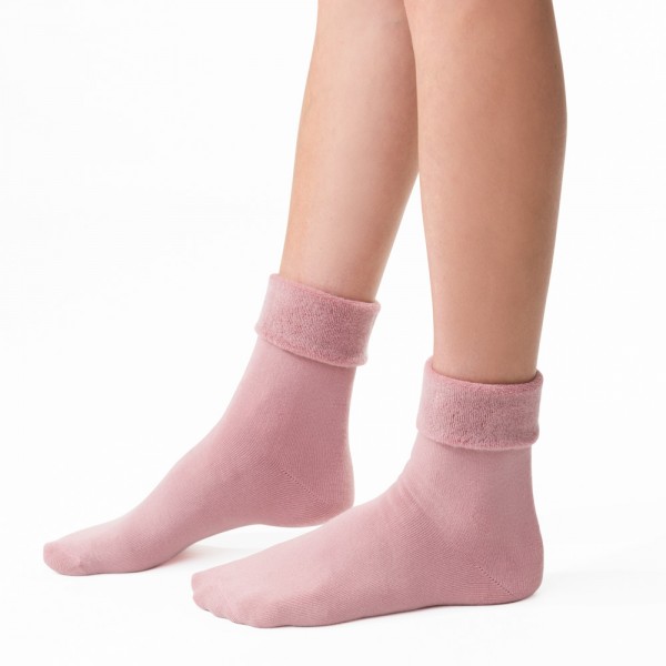 Skarpetki frotte brudny róż