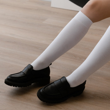 Podkolanówki bawełniane białe