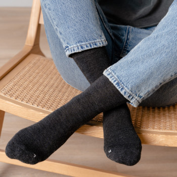 Skarpetki półfrotte merino wool grafitowe