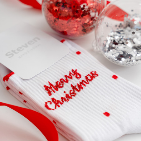 Świąteczne skarpetki Merry Christmas dla kobiet.