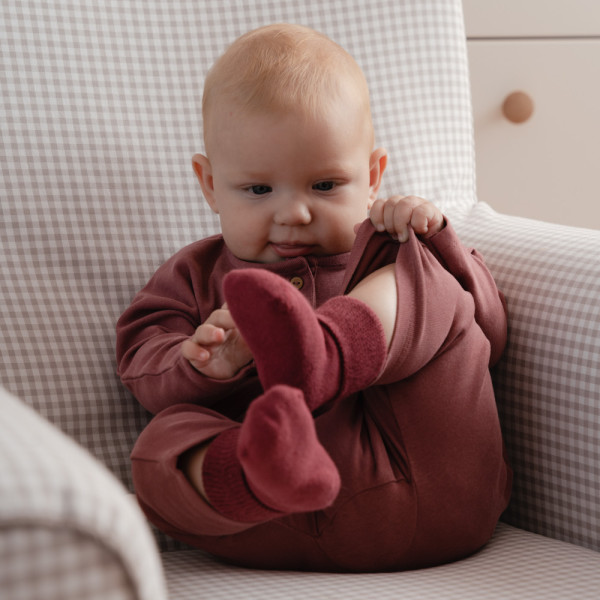 Skarpetki frotte bordowe