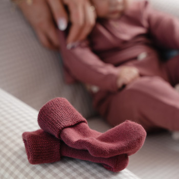 Skarpetki frotte bordowe