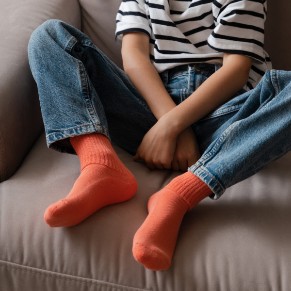 Skarpetki półfrotte sportowe pomarańczowe