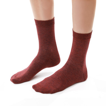 Skarpetki z kaszmirem bordowe