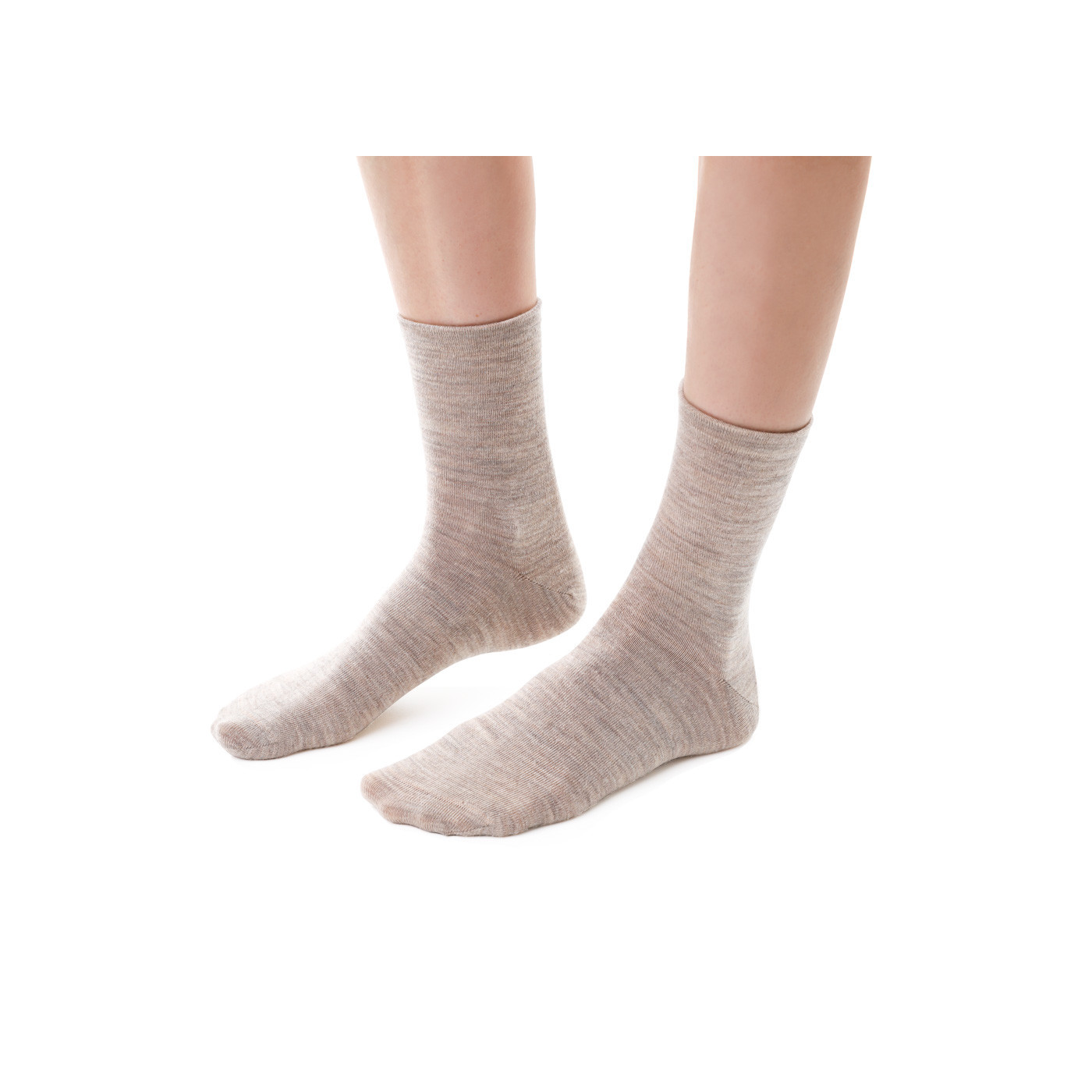 Skarpetki MERINO WOOL z wełny merynosów dla kobiet w kolorze beżowym