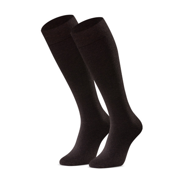 Podkolanówki bawełniane brązowe