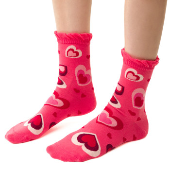 Skarpetki w serca z falbanką