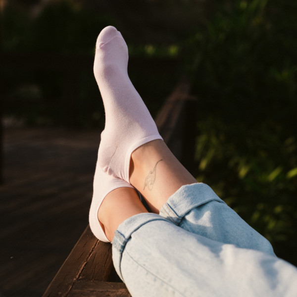 Stopki bawełniane jasnoróżowe