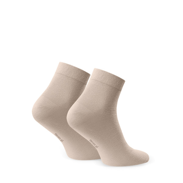 Krótkie skarpety bawełniane jasnobeżowe