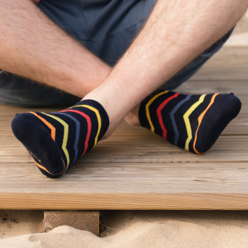 Zigzag - kolorowe stopki męskie