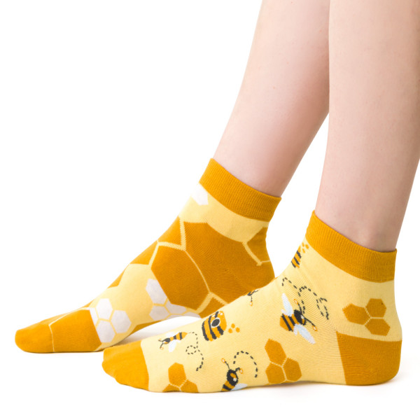 Bee low - kolorowe skarpetki krótkie