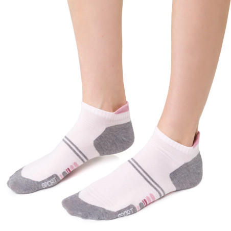 Stopka przed kostkę w stylu sportowym elegancka damska jasnoróżowa