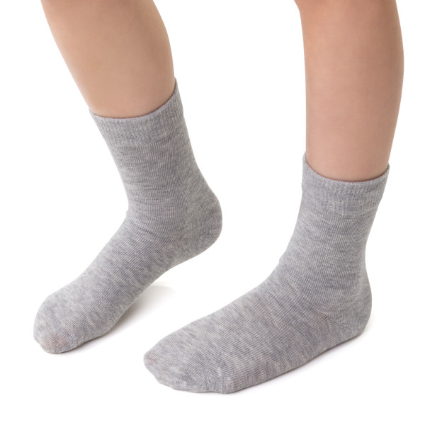 Skarpetki z bawełny organicznej melanż jasnoszare