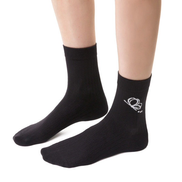 Skarpetki z delikatnym wzorem czarne