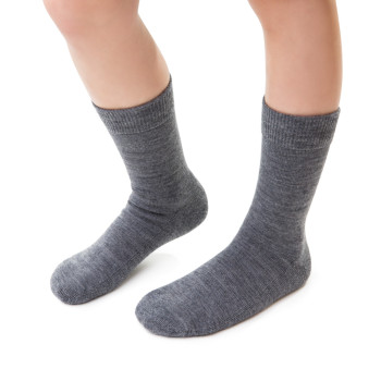Skarpetki półfrotte z wełny merynosów szare