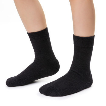 Skarpetki półfrotte z wełny merynosów czarne