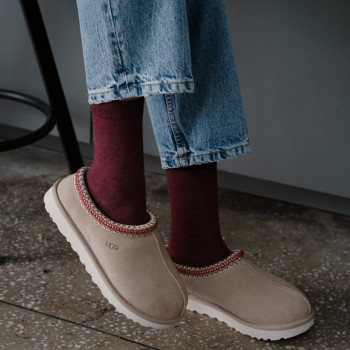 Skarpetki z kaszmirem bordowe