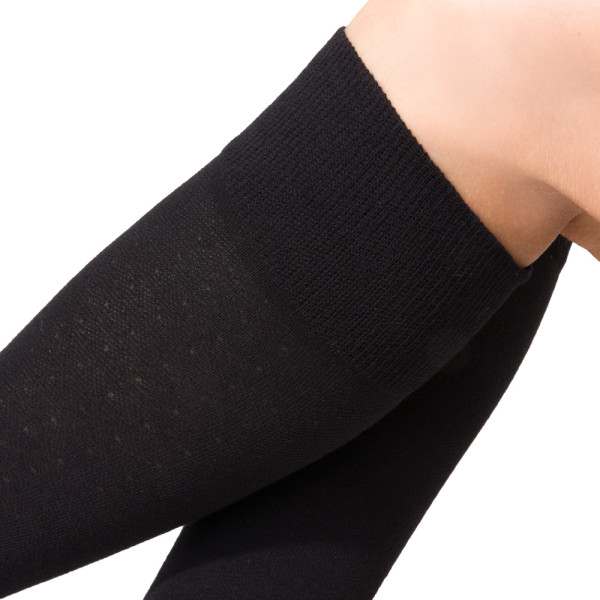 Podkolanówki bawełniane ażurowe czarne