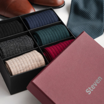 Zestaw skarpet z wełny merynosów 6-pak