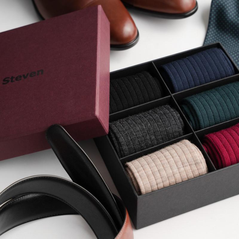 Prezent dla mężczyzny - zestaw skarpet z wełny merynosów