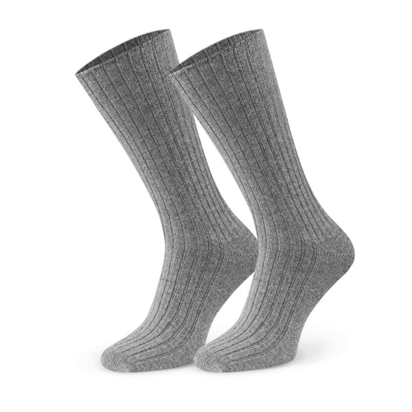 Skarpety z wełny jagnięcej melanż szary