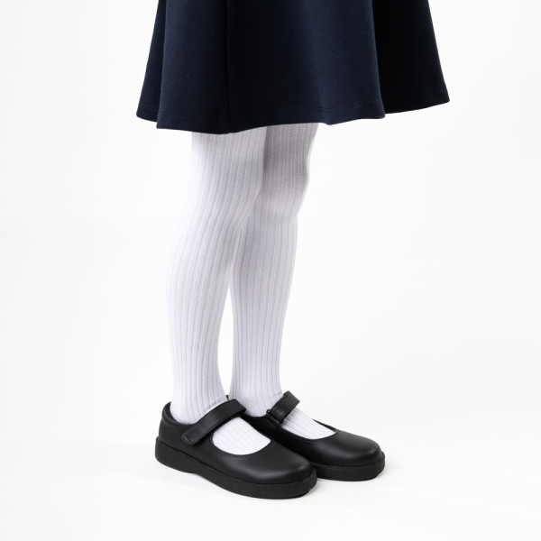 Bawełniane rajstopki w prążki białe