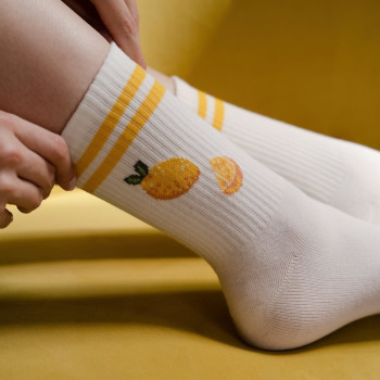Skarpetki z cytryną ecru