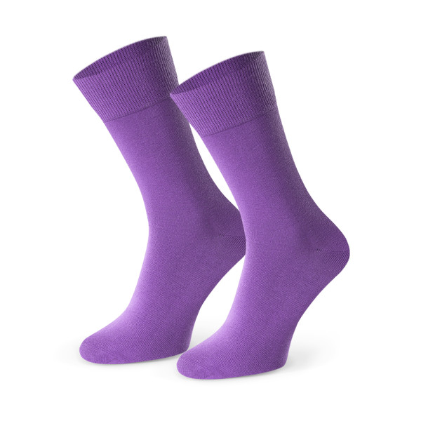 Skarpetki bawełniane z delikatnym ściągaczem fioletowe