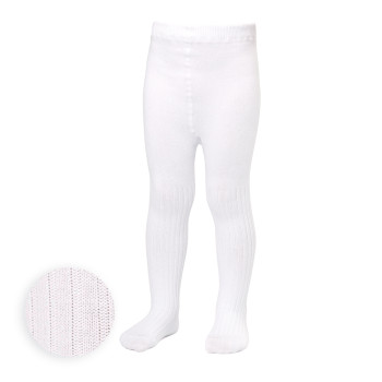 Bawełniane rajstopki w prążki białe