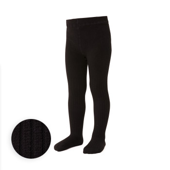 Bawełniane rajstopki w prążki czarne