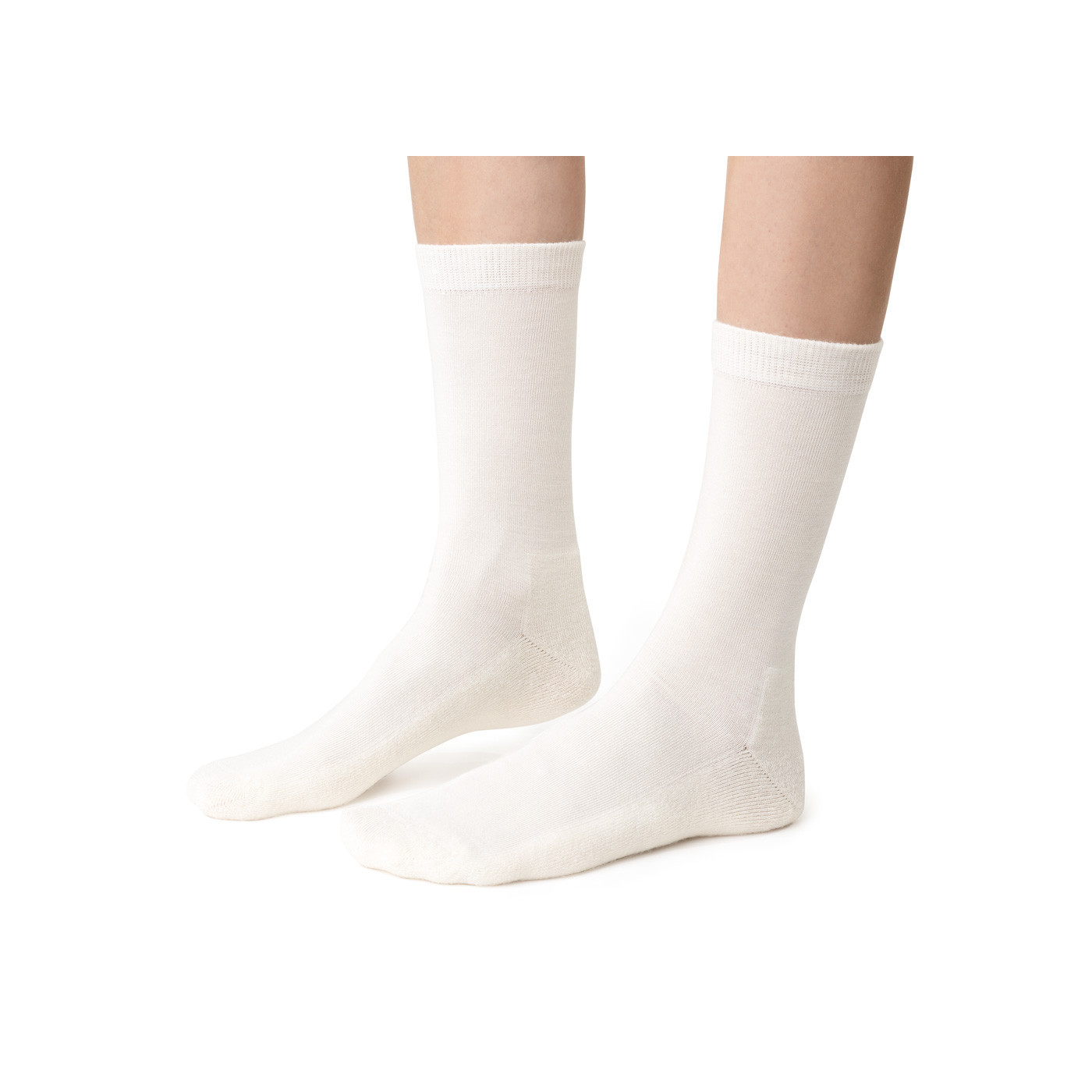 Skarpetki półfrotte merino wool ecru