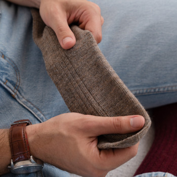 Skarpety z wełną alpaki beżowe