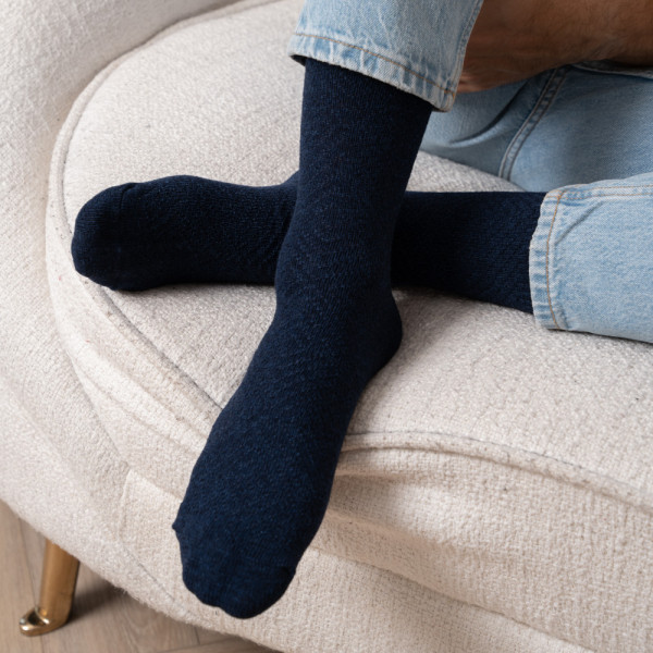 Skarpety wełniane granatowe