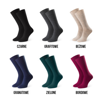 Zestaw skarpet z wełny merynosów 6-pak