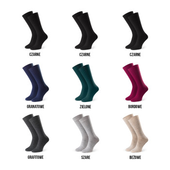 Zestaw skarpet z wełny merynosów 9-pak