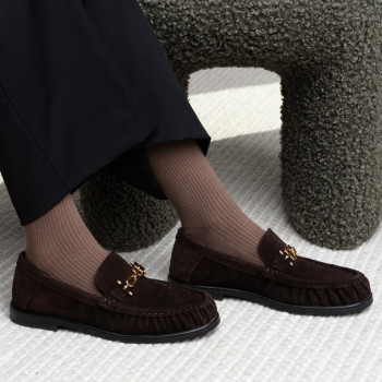 Skarpetki bezuciskowe brązowe