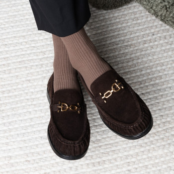 Skarpetki bezuciskowe brązowe