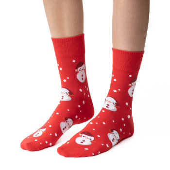Skarpetki w bałwanki czerwone