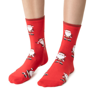 Skarpetki w mikołaje czerwone