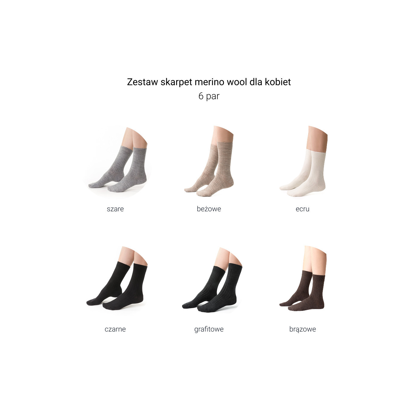 idealne na prezent zestaw skarpetek 6 par merino