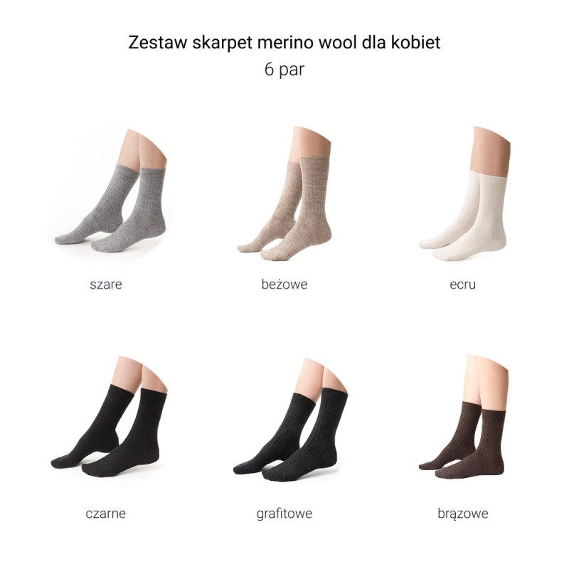 idealne na prezent zestaw skarpetek 6 par merino