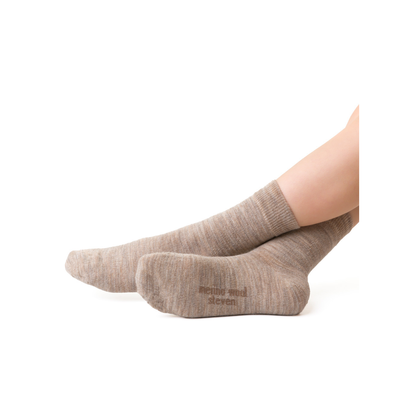 Skarpetki MERINO WOOL z wełny merynosa dla dzieci w kolorze BEŻOWYM